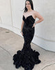 Sweetheart Mermaid Sequin Tight Prom Dress