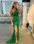 Mermaid One Shoulder Sequin Prom Dress