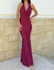 Gorgeous Mermaid Halter Wedding Guest with V-Neck