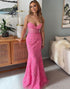 Sweetheart Mermaid Pink Prom Dress