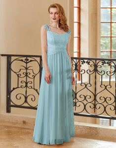 A Line Sweetheart Sky Blue Long Lace Dress