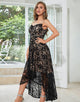 Black High-low Sleeveless Lace Dress