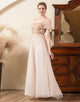 Blush Beading A Line Sparkly Mother of Bride Dress