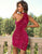 Halter Bodycon Fuchsia Sequin Homecoming Dress