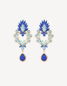 Sparkly Geometric Rhinestone Drop Earrings