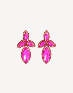 Geometric Clear Rhinestone Sparkling Earrings