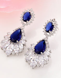 Royal Blue Vintage Tassel Earrings