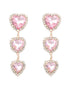 Sparkling Rhinestone Heart Earrings