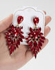 Red Stylish Vintage Rhinestone Earrings