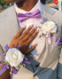 Round White Wrist and Corsage Flowers