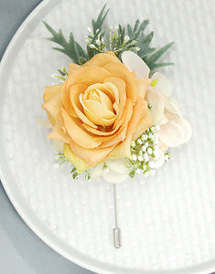 Yellow Free Form Corsage and Wrist Flower