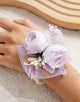 Round Pink Wrist Flowers