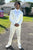 White Jacquard Satin 2 Piece Shawl Lapel Men's Suits