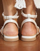 Ivory Flat Bridal Shoes With Appliques