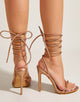 Gold Lace-up Sexy High Heels Sandals