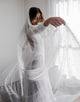 Ivory Tulle Long Wedding Veil With Pearl