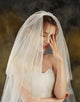 Ivory Tulle Short Wedding Veil With Pearl