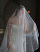 Ivory Tulle Simple Long Wedding Veil With Embroidery