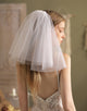 Ivory Two-tier Tulle Simple Short Wedding Veil