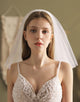 Ivory Two-tier Tulle Simple Short Wedding Veil