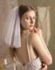 Ivory Two-tier Tulle Simple Short Wedding Veil