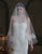 Ivory Lace Flower Vintage Medium Length Bridal Veil
