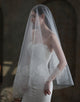 Ivory Lace Flower Vintage Medium Length Bridal Veil