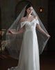Ivory Sequin Chapel Style Mid-Length Bridal Veil