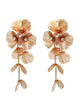 Layered Metallic Floral Earrings