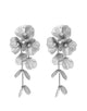 Layered Metallic Floral Earrings