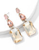 Layered Geometric Super Sparkle Earrings with Rhinestones
