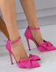 Pointed Toe Bow High Heeled Sandals