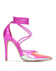 Colorful Pointed Toe Strappy Thin High Heel Sexy Sandals