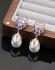 Lilac Drop Pearl Earrings