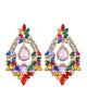 Vintage Boho Geometric Colored Crystal Earrings