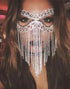 Sexy Exaggerated Rhinestone Fringe Mask