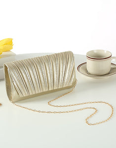 Vintage Pleated Gold Handbag