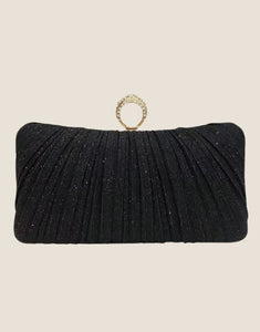 Pleated Evening Clutch Bag