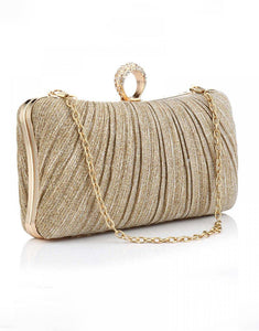 Pleated Evening Clutch Bag