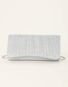 Gillter Pleated Shoulder Clutch Evening Bag