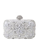 Silver Sparkly Evening Bag with Diamonds