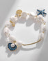 Blue Shell Starfish Pearl Bracelet