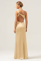 Elegant Olive Green One-Shoulder Pleated High-Slit Mermaid Maxi Dress - Perfect Bridesmaid Dress