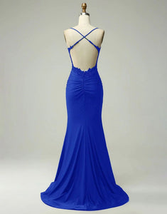 Backless Long Tight Prom Dress