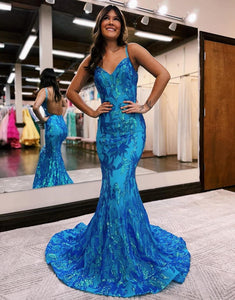 Tight Mermaid Glitter Prom Dress