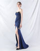 Graceful Sheath Strapless Formal Dress with Side Split