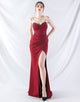 Graceful Sheath Strapless Formal Dress with Side Split