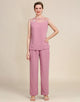 Blush Long Sleeves 3 Piece Mother of the Bride Pant Suits