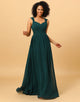 Chiffon Green Bridesmaid Dress with Ruffles