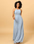 Halter Chiffon Blue Bridesmaid Dress